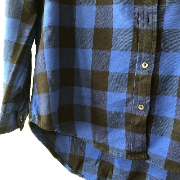 Nwt- Treasure and Bond Buffalo Blue Plaid Flannel - Picture 6 of 6